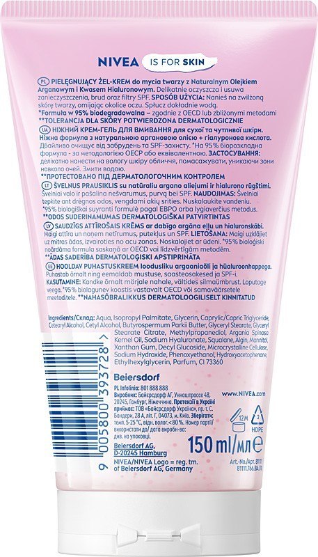 Nivea V żel d/mycia twarzy 150 ml c.sucha 81111