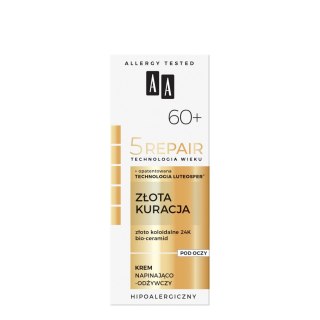 AA Technologia Wieku 5 Repair 60+ Złota kuracja krem napinająco-odżywczy pod oczy 15 ml