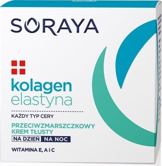 Soraya Kolagen Elastyna przeciwzmarszczkowy krem tłusty na dzień i noc 50 ml