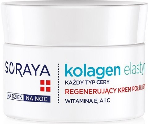 Soraya Kolagen Elastyna regenerujący krem półtłusty na dzień i noc 50 ml