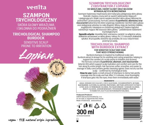 Venita szampon trychologiczny - łopian 300 ml