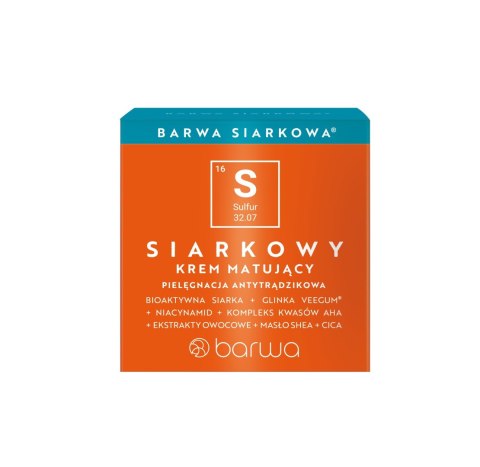 Barwa Siarkowa krem matujący do twarzy 50 ml
