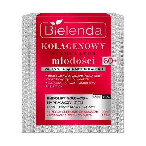 Bielenda Kolagenowy Stymulator Młodości Endoliftingująco - naprawczy krem przeciwzmarszczkowy 60+ 50 ml