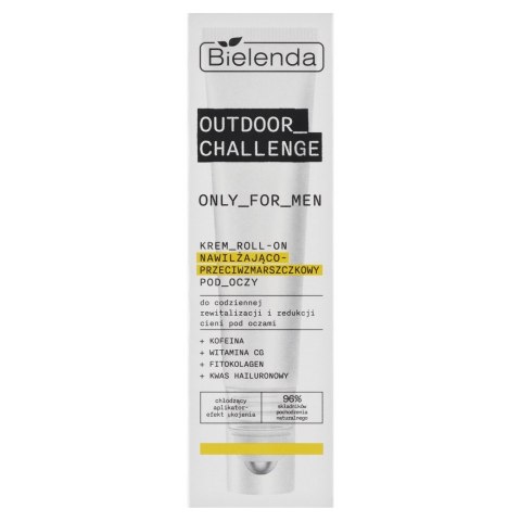 Bielenda Only For Men Outdoor Challenge krem roll-on nawilżająco-przeciwzmarszczkowy pod oczy dla mężczyzn 15 ml