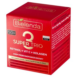 Bielenda SUPER TRIO 50+ silnie ujędrniający krem przeciwzmarszczkowy 50 ml