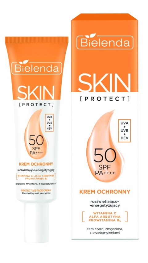 Bielenda Skin Protect krem ochronny SPF 50 rozświetlająco-energetyzujący 40 ml