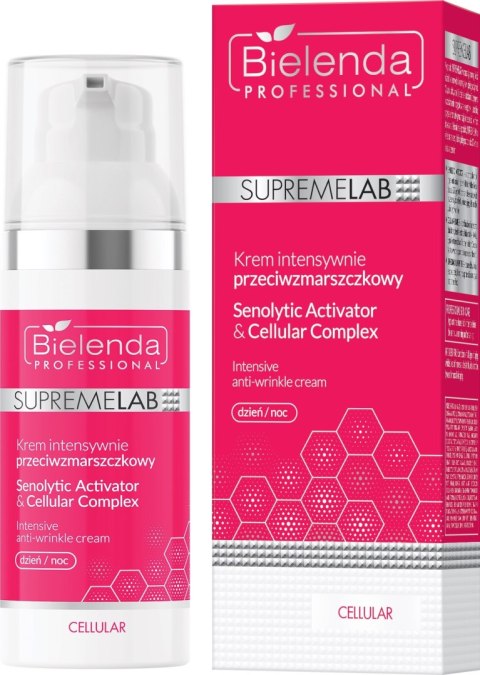 Bielenda Professional Supremelab Cellular krem intensywnie przeciwzmarszczkowy Senolytic Activator & Cellular Complex na dzień i