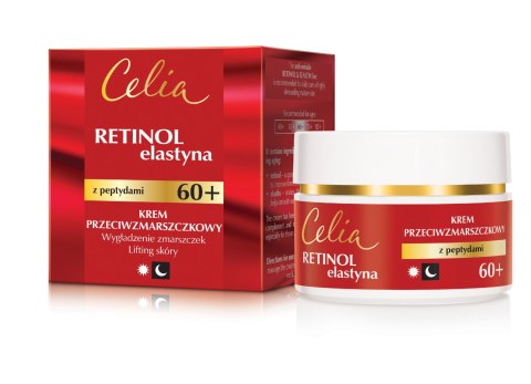 Celia Retinol & Elastyna 60+ krem przeciwzmarszczkowy z peptydami na dzień i na noc 50 ml