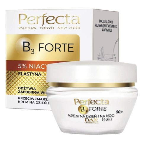 Perfecta B3 Forte 60+ krem przeciwzmarszczkowy na dzień i na noc z 5% niacynamidem 50 ml