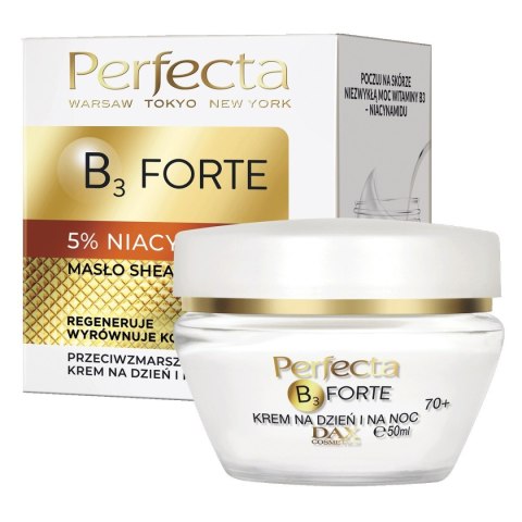 Perfecta B3 Forte 70+ krem przeciwzmarszczkowy na dzień i na noc z 5% niacynamidem 50 ml