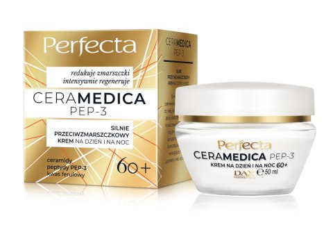 Perfecta Ceramedica PEP3 60+ silnie przeciwzmarszczkowy krem na dzień i na noc 50 ml