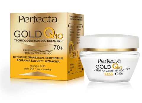 Perfecta Gold Q10 70+ krem przeciwzmarszczkowy na dzień i na noc 50 ml