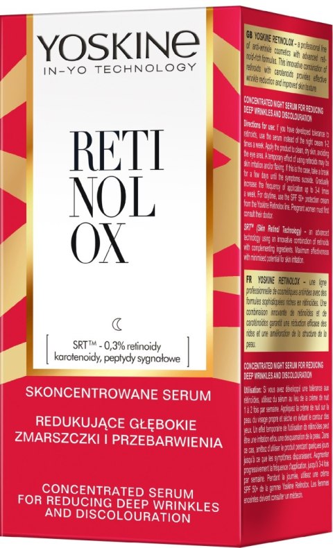 Yoskine Retinolox skoncentrowane serum na noc redukujące głębokie zmarszczki i przebarwienia 30 ml