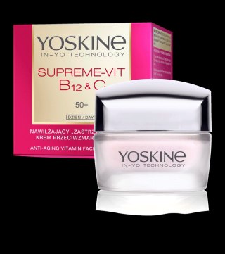 Yoskine Supreme Vit B12 & C 50+ nawilżający krem przeciwzmarszczkowy na dzień 50 ml