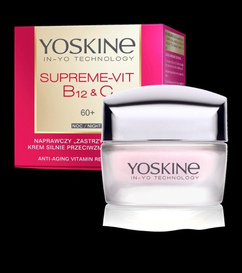 Yoskine Supreme Vit B12 & C 60+ naprawczy krem przeciwzmarszczkowy na noc 50 ml