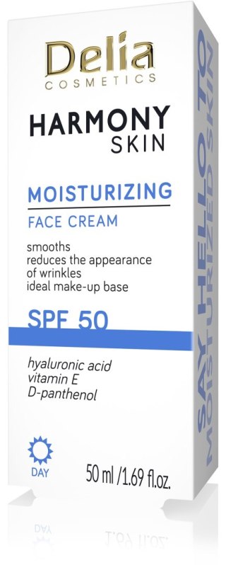 Delia Harmony Skin krem nawilżający z filtrem SPF 50 50 ml