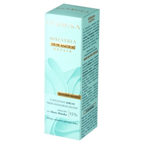 Dermika Maestria Skin Matrix Repair luksusowe serum przeciwzmarszczkowe z ekstraktem ze śluzu ślimaka (15%) na dzień i noc 30 ml