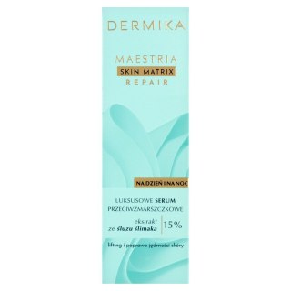 Dermika Maestria Skin Matrix Repair luksusowe serum przeciwzmarszczkowe z ekstraktem ze śluzu ślimaka (15%) na dzień i noc 30 ml
