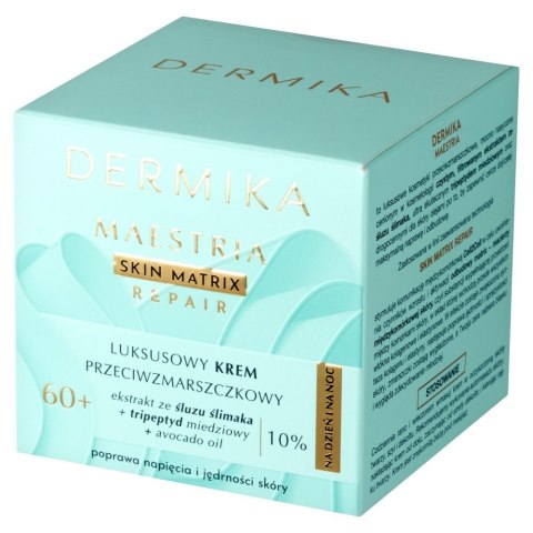 Dermika Maestria Skin Matrix Repair Luksusowy krem przeciwzmarszczkowy 60+ z ekstraktem ze śluzu ślimaka (10%) na dzień i noc 50