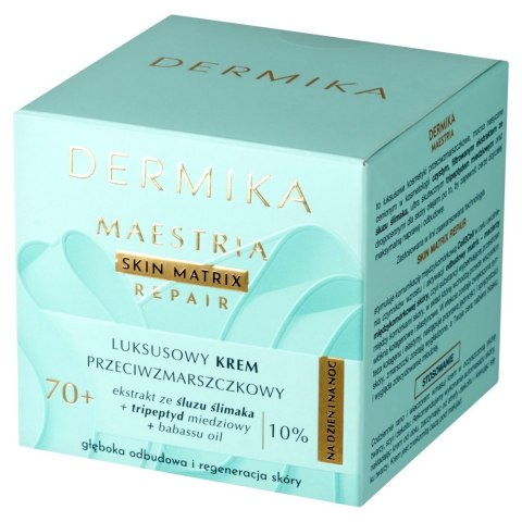 Dermika Maestria Skin Matrix Repair Luksusowy krem przeciwzmarszczkowy 70+ z ekstraktem ze śluzu ślimaka (10%) na dzień i noc 50