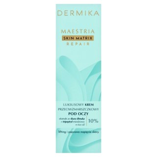 Dermika Maestria Skin Matrix Repair luksusowy krem przeciwzmarszczkowy pod oczy z ekstraktem ze śluzu ślimaka (10%) 15 ml