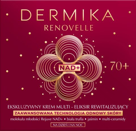 Dermika Renovelle ekskluzywny krem - multi eliksir rewitalizujący 70+ na dzień i na noc 50 ml