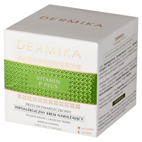 Dermika Vitamin P Plus przeciwzmarszczkowy hipoalergiczny krem nawilżający na dzień na noc 50 ml
