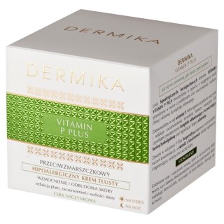 Dermika Vitamin P Plus przeciwzmarszczkowy hipoalergiczny krem tłusty na dzień na noc 50 ml