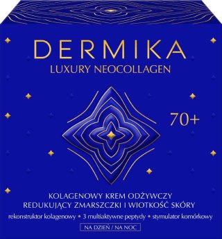 Dermika Luxury Neocollagen 70+ Kolagenowy krem odżywczy redukujący zmarszczki i wiotkość skóry na dzień i noc 50 ml