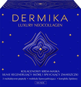 Dermika Luxury Neocollagen kolagenowy krem - maska silnie regenerujący skórę i spłycający zmarszczki na noc 50 ml