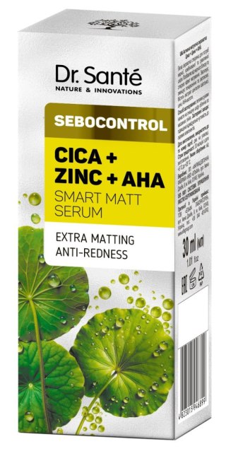 Dr. Santé Sebocontrol Inteligentne serum matujące Cica + Zinc + AHA 30 ml