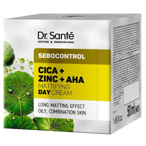 Dr. Santé Sebocontrol matujący krem na dzień Cica + Zinc + AHA 50 ml