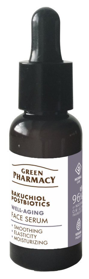 Green Pharmacy Bakuchiol + Postbiotyki przeciwstarzeniowe serum do twarzy 30 ml