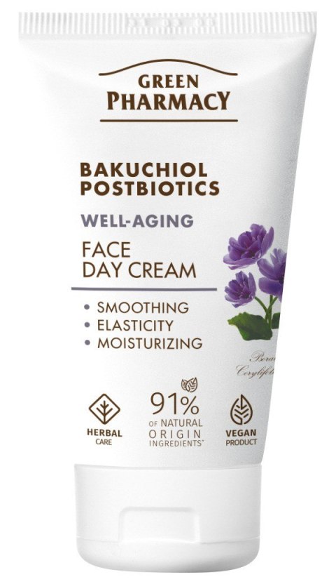 Green Pharmacy Bakuchiol + Postbiotyki przeciwstarzeniowy krem na dzień 50 ml