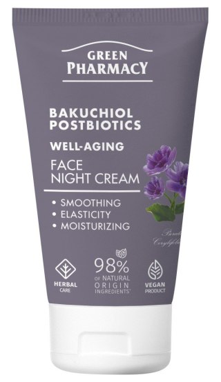 Green Pharmacy Bakuchiol + Postbiotyki przeciwstarzeniowy krem na noc 50 ml