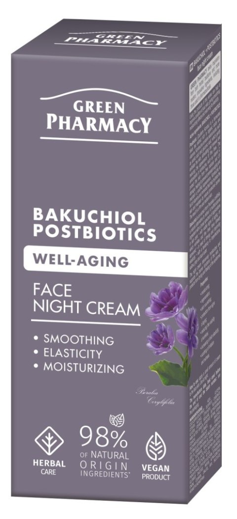Green Pharmacy Bakuchiol + Postbiotyki przeciwstarzeniowy krem na noc 50 ml
