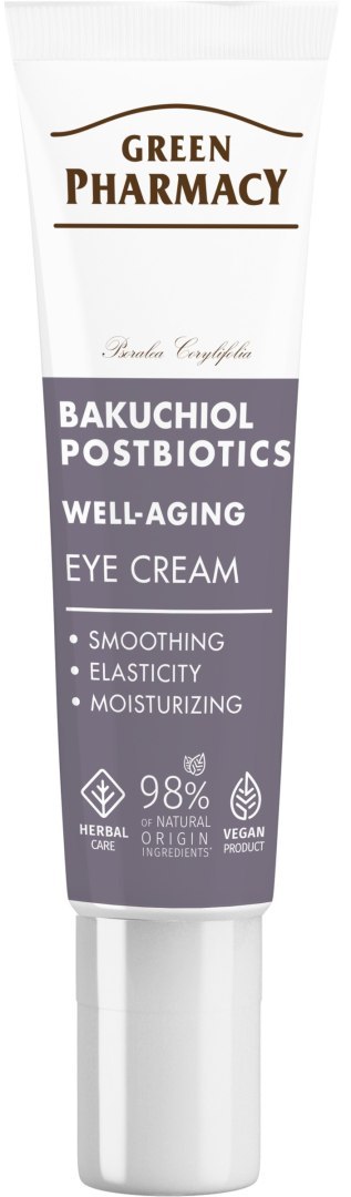 Green Pharmacy Bakuchiol + Postbiotyki przeciwstarzeniowy krem pod oczy 15 ml