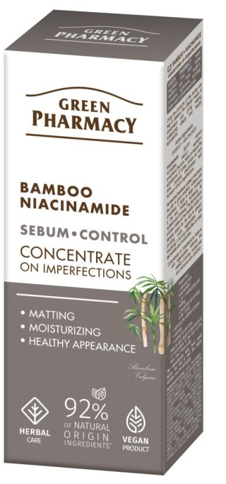 Green Pharmacy Bambus + niacynamid koncentrat przeciw niedoskonałościom 30 ml