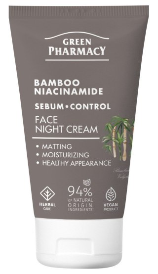 Green Pharmacy Bambus + Niacynamid krem do twarzy na noc 50 ml