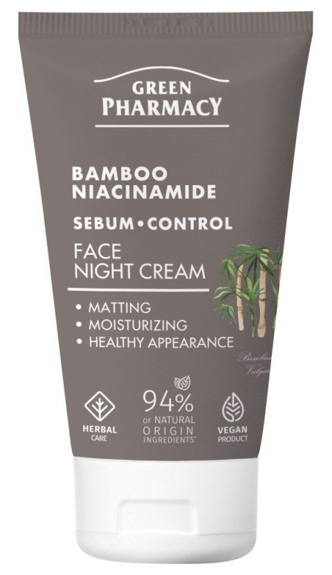 Green Pharmacy Bambus + Niacynamid krem do twarzy na noc 50 ml