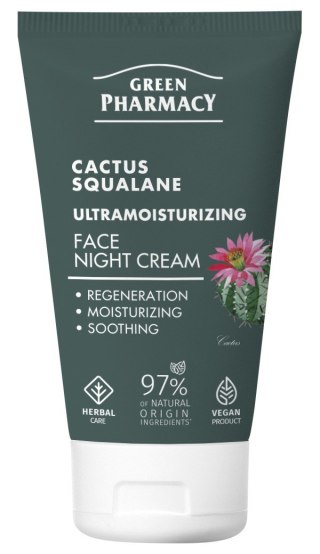 Green Pharmacy Kaktus + Skwalan ultranawilżający krem na noc 50 ml