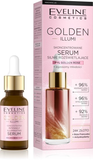 Eveline Golden Illumi skoncentrowane serum silnie rozświetlające z pyłem golden rose 18 ml