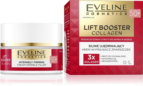 Eveline Lift Booster Collagen 50+ Silnie ujędrniający krem-wypełniacz zmarszczek 50 ml