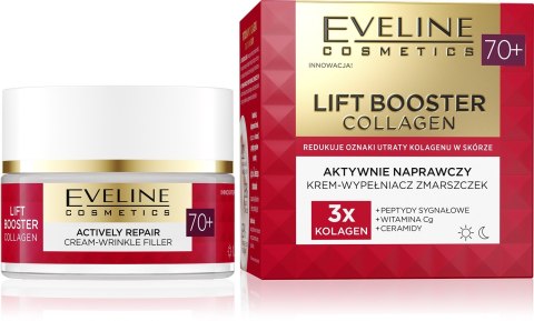 Eveline Lift Booster Collagen 70+ Aktywnie naprawczy krem-wypełniacz zmarszczek 50 ml