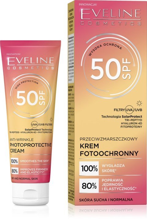 Eveline przeciwzmarszczkowy krem fotoochronny do twarzy SPF 50 30 ml