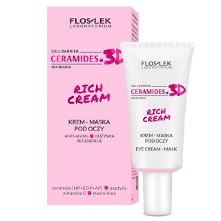 Floslek CERAMIDES. 3D RICH CREAM krem-maska pod oczy anti-aging odżywia regeneruje 30 ml