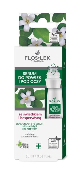Floslek oczy serum do powiek i pod oczy ze świetlikiem i hesperydyną 15 ml