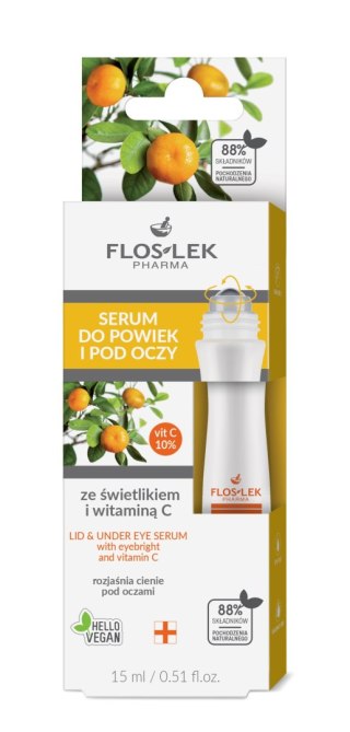 Floslek oczy serum do powiek i pod oczy ze świetlikiem i witaminą C 15 ml