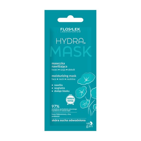Floslek Relax Time maseczka nawilżająca Hydra na twarz,szyję i dekolt 6 ml