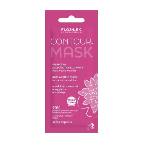 Floslek Relax Time maseczka przeciwzmarszczkowa Contour na twarz,szyję i dekolt 6 ml